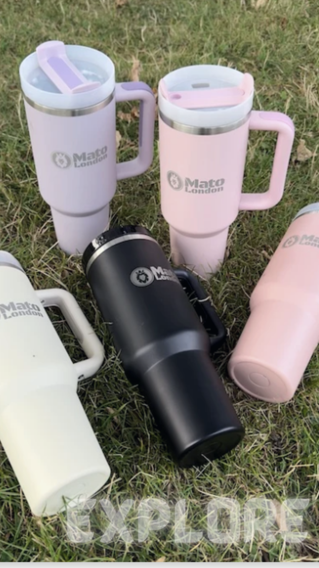Mato London best-selling tumblers, coffee mugs, and reusable stainless steel straws collection