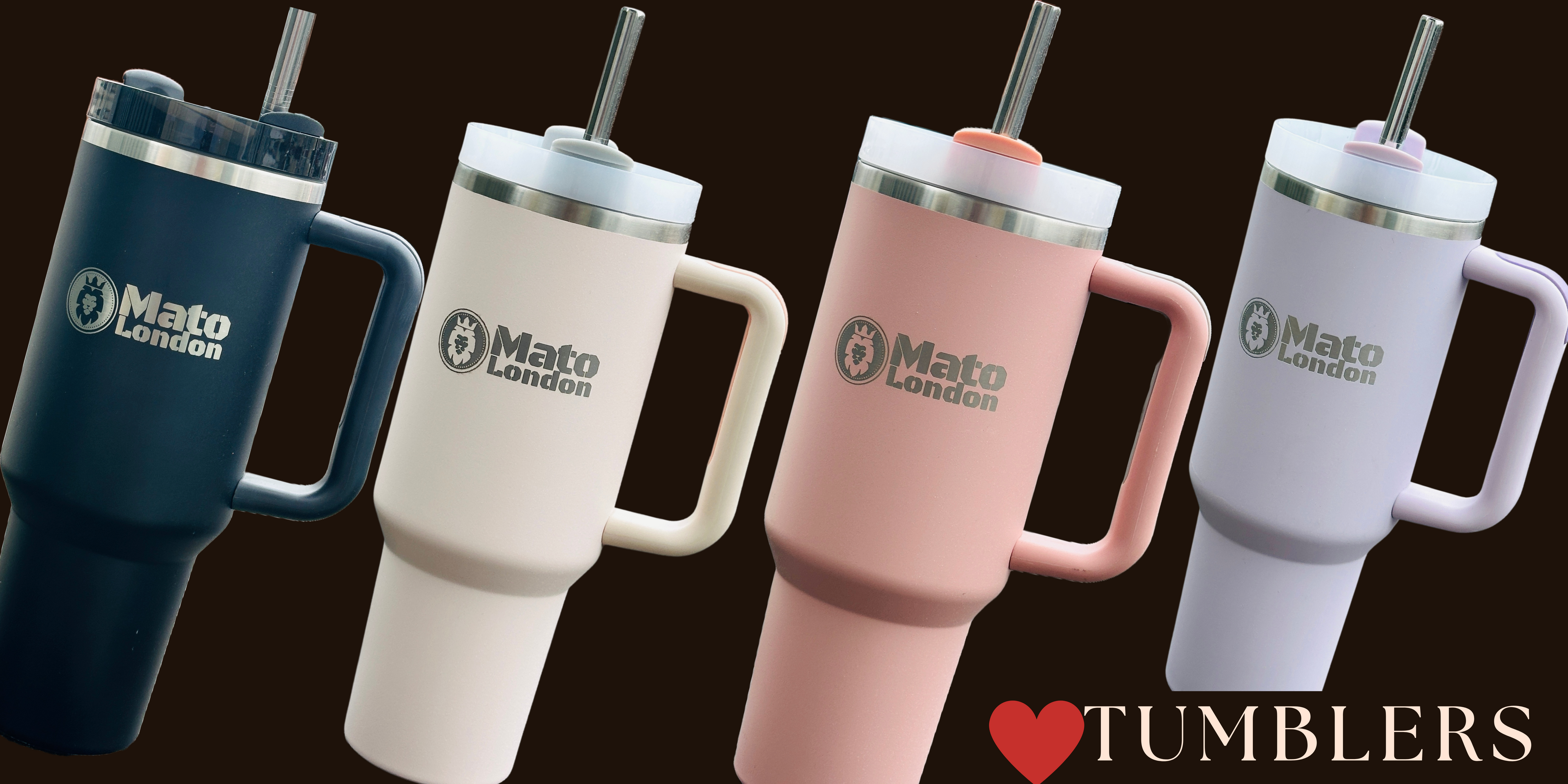 40 oz tumbler with lid and straw – premium quality Stanley Quencher dupe, durable stainless steel, insulated for hot and cold drinks. it is a big cup with handle.